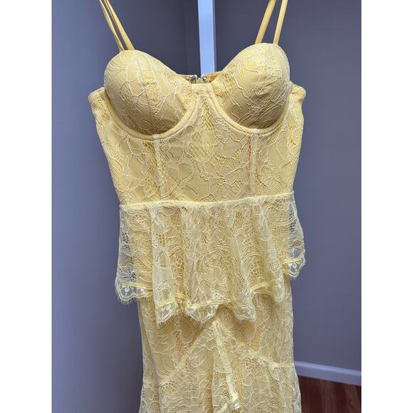Majorelle Zelda Fitz Gown in Lemon Yellow size XS - Picture 6 of 8